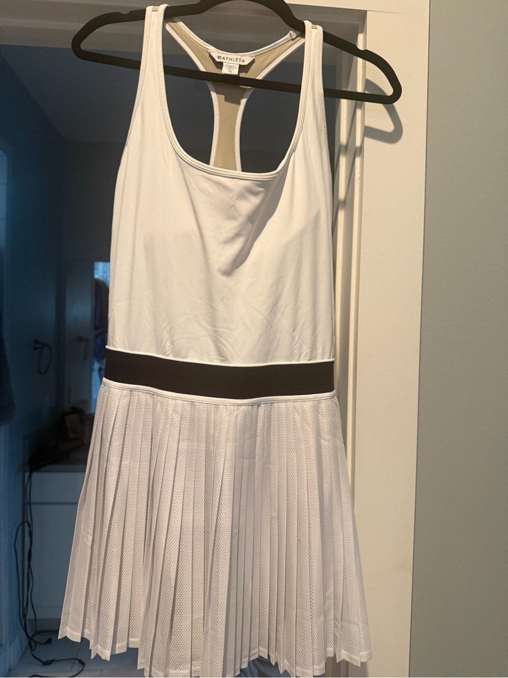 Tennis dress: Athleta Cream and White Racerback perfect condition